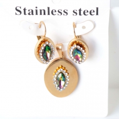 Stainless steel jewelry Earrings necklaces  set Wholesale