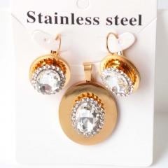 Stainless steel jewelry Earrings necklaces  set Wholesale