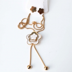 Stainless steel jewelry necklaces Earrings set Wholesale