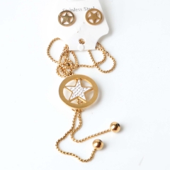 Stainless steel jewelry necklaces Earrings set Wholesale