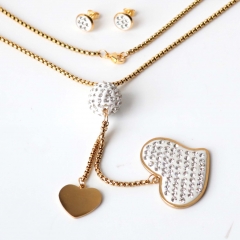 Stainless steel jewelry necklaces Earrings set Wholesale