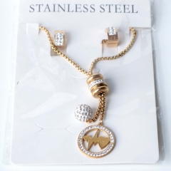 Stainless steel jewelry Earrings necklaces  set Wholesale