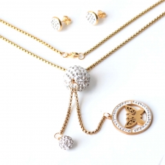 Stainless steel jewelry necklaces Earrings set Wholesale
