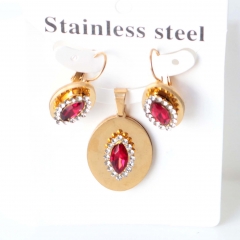 Stainless steel jewelry Earrings necklaces  set Wholesale