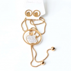 Stainless steel jewelry necklaces Earrings set Wholesale
