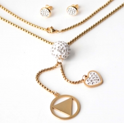 Stainless steel jewelry necklaces Earrings set Wholesale