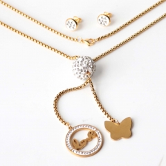 Stainless steel jewelry necklaces Earrings set Wholesale