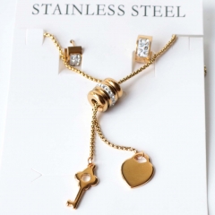 Stainless steel jewelry Earrings necklaces  set Wholesale