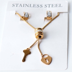 Stainless steel jewelry Earrings necklaces  set Wholesale
