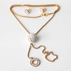 Stainless steel jewelry necklaces Earrings set Wholesale