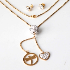 Stainless steel jewelry necklaces Earrings set Wholesale