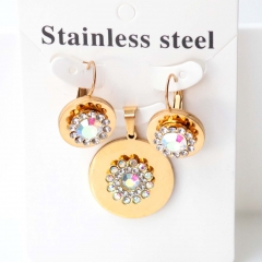 Stainless steel jewelry Earrings necklaces  set Wholesale