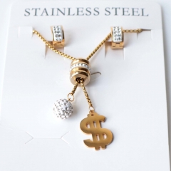 Stainless steel jewelry Earrings necklaces  set Wholesale