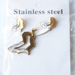Stainless steel jewelry Earrings necklaces  set Wholesale