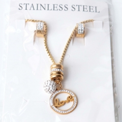 Stainless steel jewelry Earrings necklaces  set Wholesale