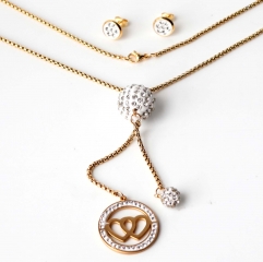 Stainless steel jewelry necklaces Earrings set Wholesale