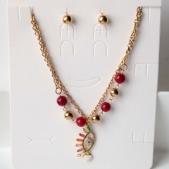 Stainless steel jewelry Earrings necklaces  set Wholesale