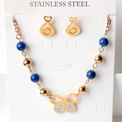 Stainless steel jewelry Earrings necklaces  set Wholesale