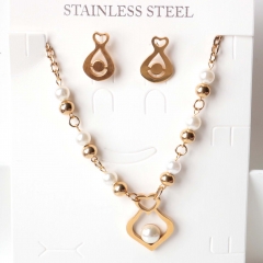Stainless steel jewelry Earrings necklaces  set Wholesale