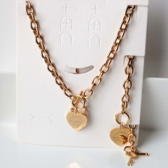 Stainless steel jewelry necklaces Bracelet set Wholesale