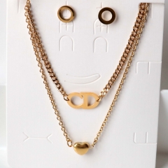 Stainless steel jewelry Earrings necklaces  set Wholesale