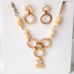 Stainless steel jewelry Earrings necklaces  set Wholesale