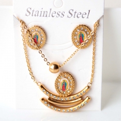 Stainless steel jewelry Necklace Earrings set Wholesale