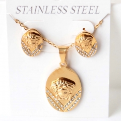 Stainless steel jewelry Necklace Earrings set Wholesale