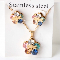 Stainless steel jewelry Necklace Earrings set Wholesale