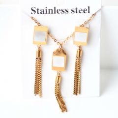 Stainless steel jewelry Necklace Earrings set Wholesale