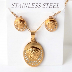 Stainless steel jewelry Necklace Earrings set Wholesale