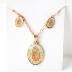 Stainless steel jewelry Necklace Earrings set Wholesale