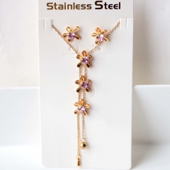 Stainless steel jewelry Necklace Earrings set Wholesale