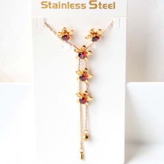 Stainless steel jewelry Necklace Earrings set Wholesale
