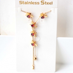 Stainless steel jewelry Necklace Earrings set Wholesale