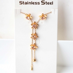 Stainless steel jewelry Necklace Earrings set Wholesale