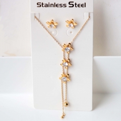 Stainless steel jewelry Necklace Earrings set Wholesale