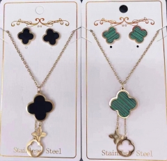 Stainless steel jewelry Necklace Earrings set Wholesale