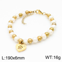 Stainless steel jewelry women Beaded bracelet Wholesale