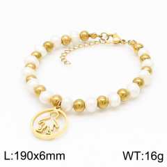 Stainless steel jewelry women Beaded bracelet Wholesale