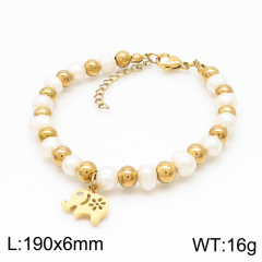 Stainless steel jewelry women Beaded bracelet Wholesale