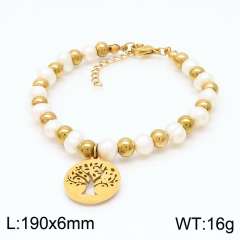 Stainless steel jewelry women Beaded bracelet Wholesale