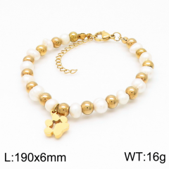 Stainless steel jewelry women Beaded bracelet Wholesale