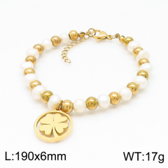 Stainless steel jewelry women Beaded bracelet Wholesale
