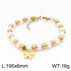 Stainless steel jewelry women Beaded bracelet Wholesale