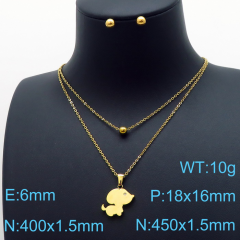 Stainless steel jewelry Necklace Earrings set Wholesale
