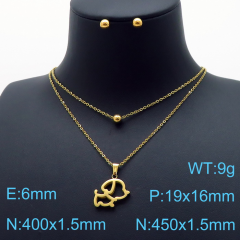 Stainless steel jewelry Necklace Earrings set Wholesale