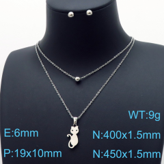 Stainless steel jewelry Necklace Earrings set Wholesale