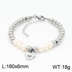 Stainless steel jewelry women Beaded bracelet Wholesale