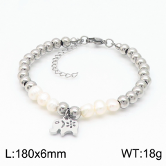 Stainless steel jewelry women Beaded bracelet Wholesale